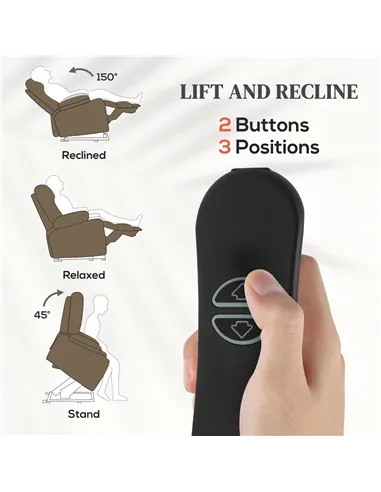 HOMCOM Power Lift Recliner Chair for Elderly, Patchwork Design Oversized Electric Riser and Recliner Armchair for Living Room wi