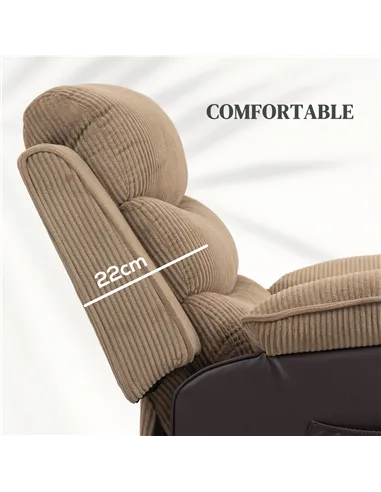 HOMCOM Power Lift Recliner Chair for Elderly, Patchwork Design Oversized Electric Riser and Recliner Armchair for Living Room wi