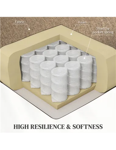 HOMCOM 45° Lifting Riser and Recliner Armchair  - Dark Brown