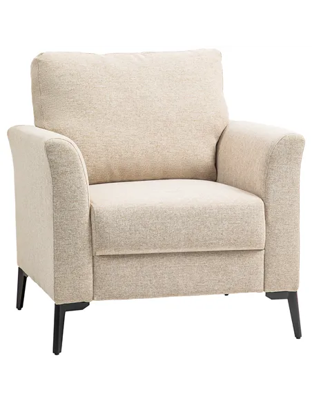HOMCOM Linen-Look Armchair - Beige