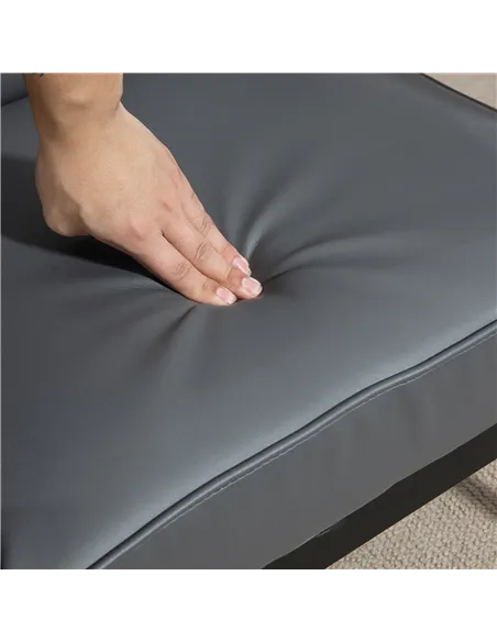 HOMCOM Set of 2 Accent Chair, PU Leather Armchair, Occasional Chair with Beech Wood Frame for Living Room Reception Bedroom Balc