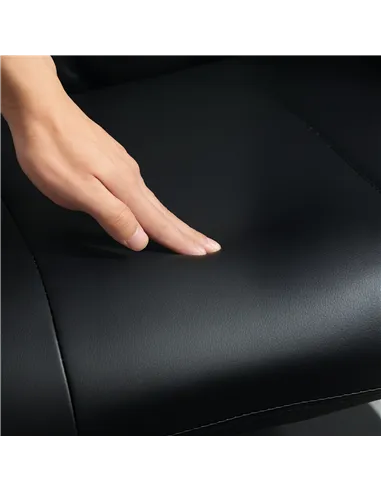 HOMCOM Swivel Recliner Chair with Footstool, PU Leather Recliner Armchair with Adjustable Back and Steel Frame, Reclining Chair 