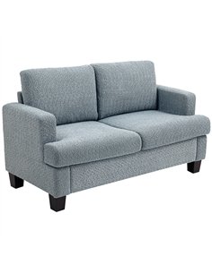 HOMCOM Two-Seater Chenille Sofa - Light Grey