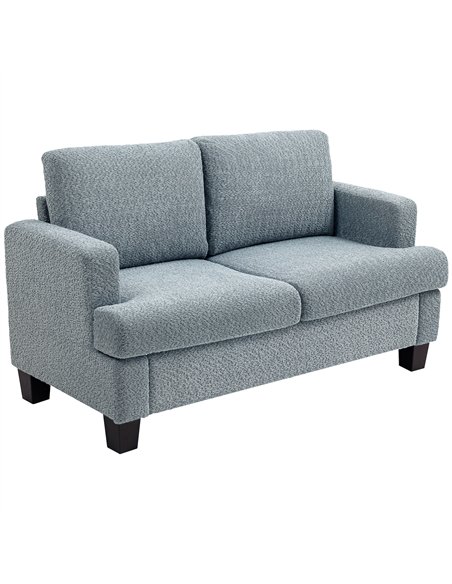 HOMCOM Two-Seater Chenille Sofa - Light Grey