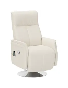 HOMCOM 10-Point Massage Recliner Armchair - Cream