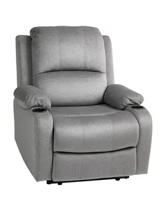 HOMCOM Microfibre Manual Reclining Armchair, with Footrest - Grey
