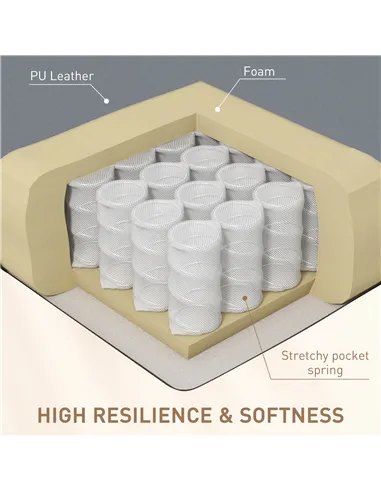 HOMCOM Massage Recliner Chair with 8 Vibration & Heat, PU Leather Recliner Armchair with Cup Holders and Side Pockets, Manual Re