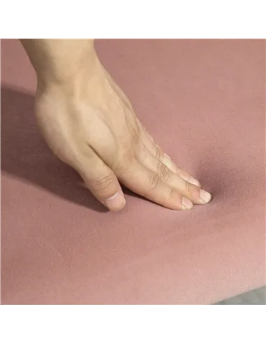 HOMCOM Modern Arm Chair Set of 2 Upholstered Accent Chair with Metal Base for Living Room Pink