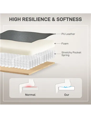 HOMCOM Power Lift Recliner Chair for Elderly, Overstuffed Faux Leather Riser and Reclining Chair with USB A+C Ports, Remote Cont