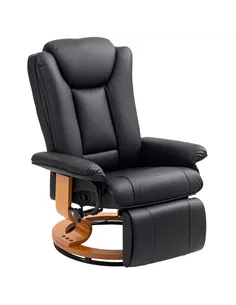 HOMCOM Faux Leather Recliner Chair - Black