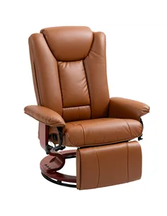 HOMCOM Faux Leather Recliner Chair - Brown