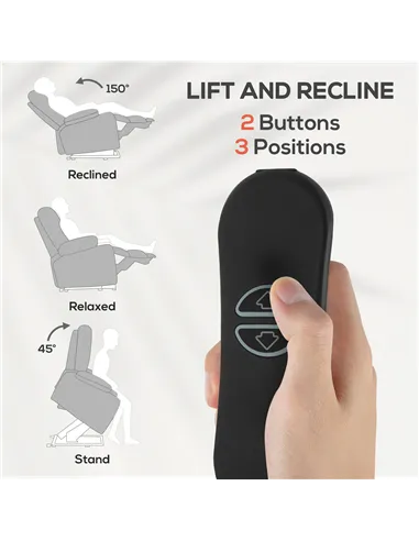 HOMCOM Velvet-Feel Electric Riser Recliner Chair - Grey