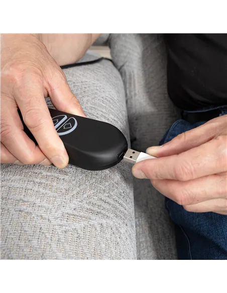 HOMCOM Velvet-Feel Electric Riser Recliner Chair - Grey