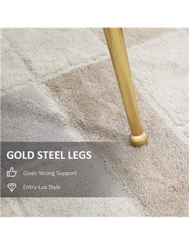 HOMCOM Velvet-Feel Shell Accent Chair - Green