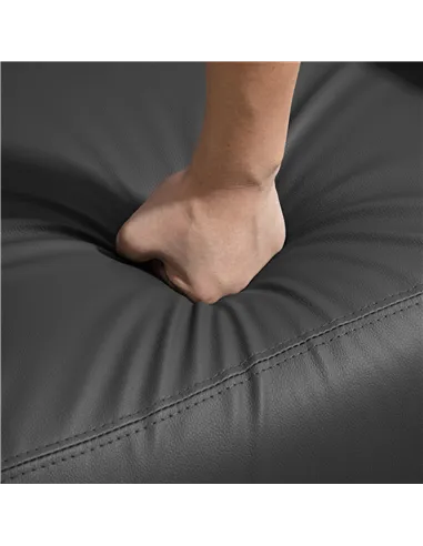 HOMCOM Recliner Armchair, Massage Faux Leather Push Back Reclining Chair with Adjustable Leg Rest, Side Pocket, for Home Living 