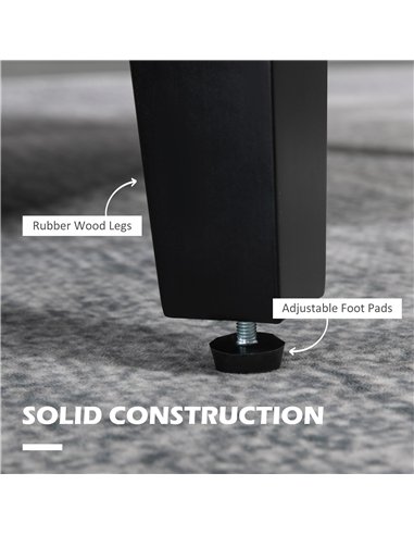 HOMCOM Modern Accent Chair, Occasional Chair with Rubber Wood Legs for Living Room, Bedroom, Grey