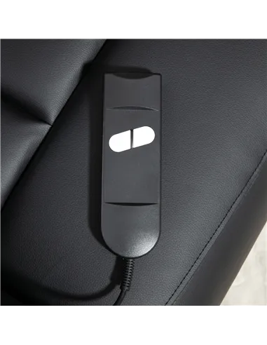 HOMCOM Power Lift Chair Armchair for the Elderly, PU Leather Recliner Chair with Extended Footrest, Remote Control and Side Pock