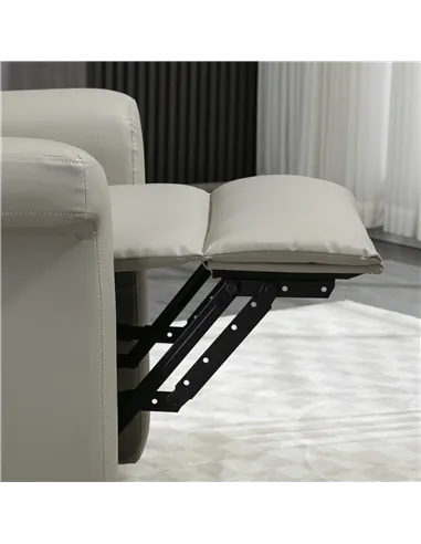 HOMCOM Power Lift Chair Armchair for the Elderly, PU Leather Recliner Chair with Extended Footrest, Remote Control and Side Pock