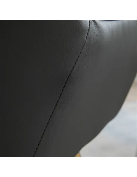 HOMCOM Velvet Armchairs, Upholstered Accent Chairs with Golden Steel Legs, Modern Vanity Chairs for Living Room and Bedroom, Lig