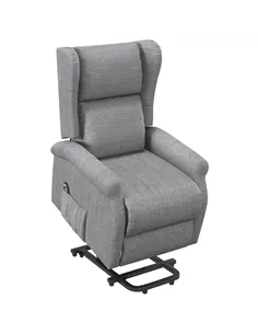 HOMCOM Power Lift Recliner Armchair, Electric Lift Chair for Elderly, Fabric Riser and Reclining Chair with Remote Control, Side