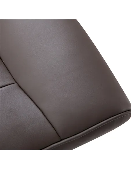 HOMCOM Executive Recliner Chair High Back and Footstool Armchair Lounge Seat Brown