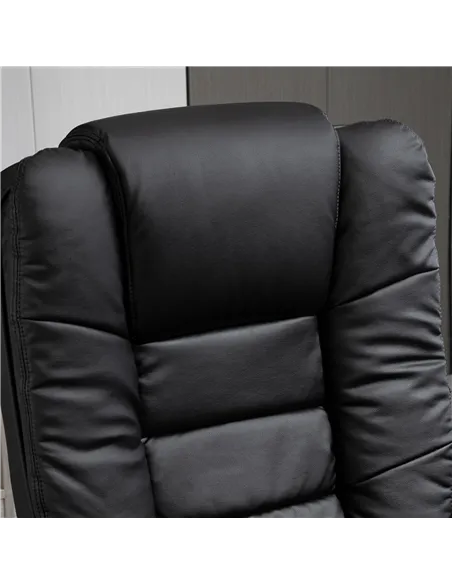 HOMCOM Recliner Chair With footstool, Recliner Armchair up to 130kg Weight Capacity, 135° Reclining Swivel Sofa Chair, PU Leathe