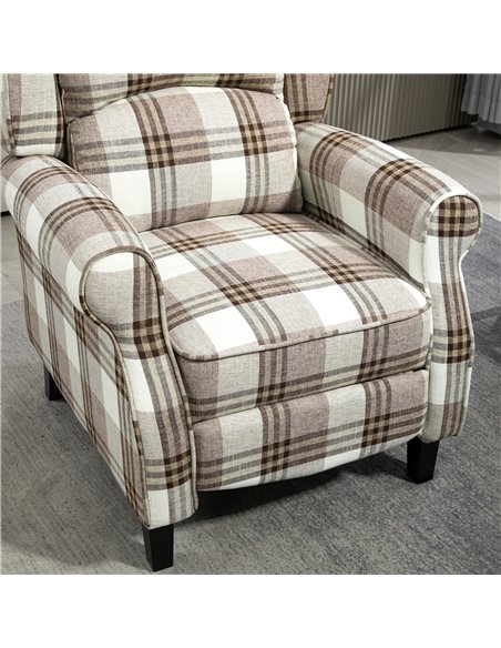 HOMCOM 160° Reclining Armchair, with Footrest - Brown