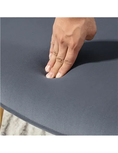 HOMCOM Modern Armchair with Footstool, Upholstered Accent Chair with Ottoman, Steel Legs, Velvet Wingback Chair for Living Room,