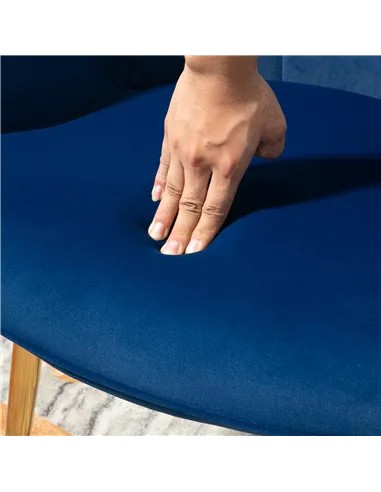 HOMCOM Modern Armchair with Footstool, Upholstered Accent Chair with Ottoman, Steel Legs, Velvet Wingback Chair for Living Room,