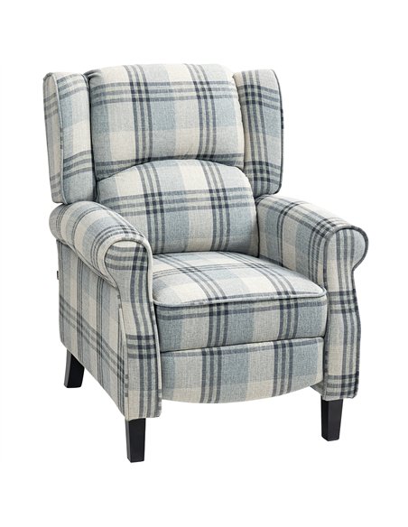 HOMCOM 160° Reclining Armchair, with Footrest - Grey