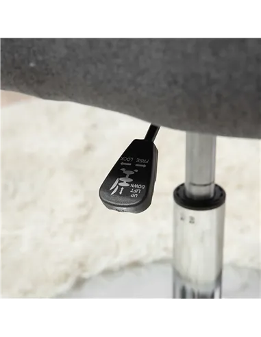 HOMCOM Swivel Linen Fabric Accent Chair for Living Room Contemporary Vanity Armchair with Adjustable Height Thick Cushion Lumbar