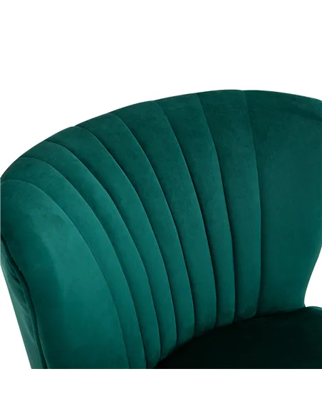 HOMCOM Modern Accent Chair, Fabric Living Room Chair with Rubber Wood Legs and Thick Padding, Green