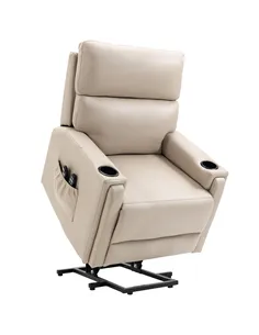 HOMCOM Electric Riser and Recliner Chair, with Massage and Heat - Beige
