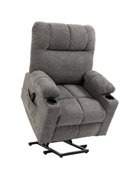 HOMCOM Electric Riser and Recliner Chair for Elderly, Power Lift Recliner Chair with Remote Control, Grey