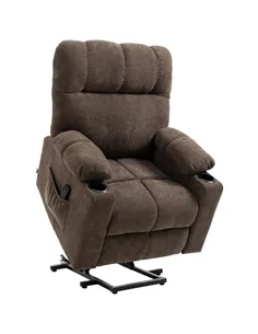 HOMCOM Electric Riser and Recliner Chair for Elderly, Power Lift Recliner Chair with Remote Control, Dark Brown