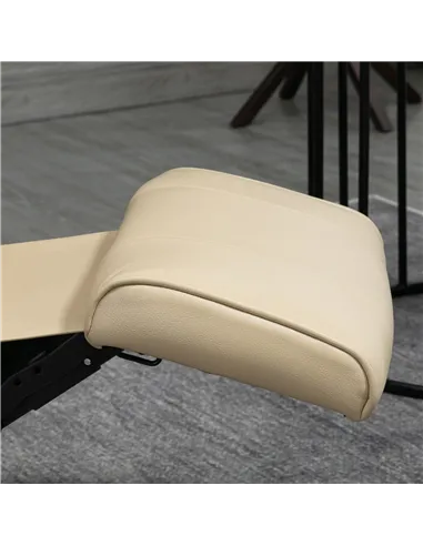 HOMCOM Swivel Recliner, Faux Leather Reclining Chair, Cream 833-621V71CW