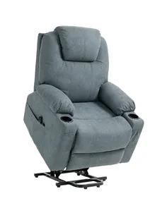 HOMCOM Lift-And-Recline Massage Armchair, with Heat - Grey