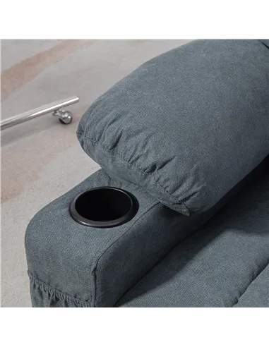 HOMCOM Oversized Riser and Recliner Chairs for the Elderly, Grey 713-124V70GY