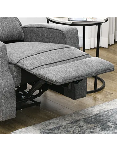 HOMCOM Electric Recliner Armchair with Adjustable Leg Rest, Charcoal Grey 833-987V71CG