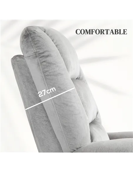 HOMCOM Electric Riser and Recliner Chair with Vibration Massage, Heat, Grey 713-161V70GY