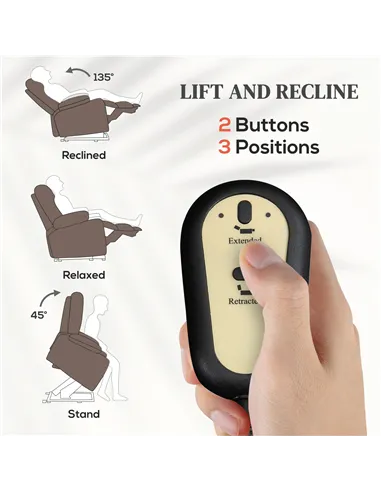 HOMCOM Electric Riser and Recliner Chair with Vibration Massage, Heat, Brown 713-161V70BN