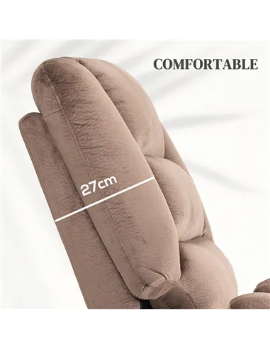 HOMCOM Electric Riser and Recliner Chair with Vibration Massage, Heat, Brown 713-161V70BN