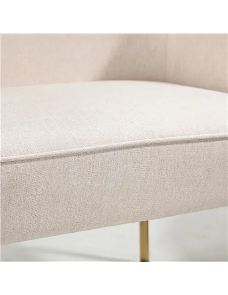 HOMCOM Elegant Accent Chair, Armchair for Living Room, White 839-P034