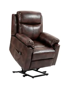 HOMCOM Faux Leather 70° Electric Riser Recliner Chair, Dark Brown