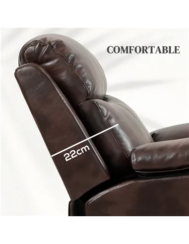 HOMCOM Riser and Recliner Chair for the Elderly, Lift Chair, Dark Brown 713-094V70DR