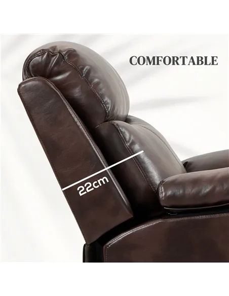 HOMCOM Riser and Recliner Chair for the Elderly, Lift Chair, Dark Brown 713-094V70DR