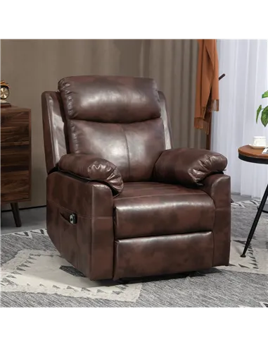 HOMCOM Riser and Recliner Chair for the Elderly, Lift Chair, Dark Brown 713-094V70DR