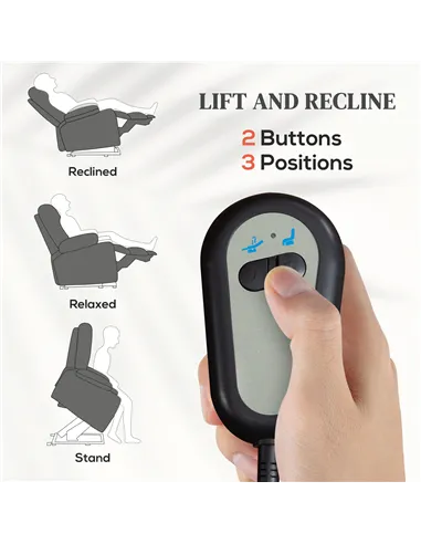 HOMCOM Riser Recliner Chairs Power Recliner Chair for the Elderly, Charcoal Grey 713-094V70CG