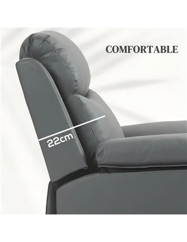 HOMCOM Riser Recliner Chairs Power Recliner Chair for the Elderly, Charcoal Grey 713-094V70CG