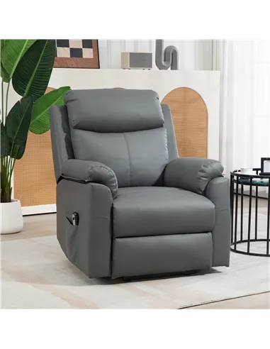 HOMCOM Riser Recliner Chairs Power Recliner Chair for the Elderly, Charcoal Grey 713-094V70CG